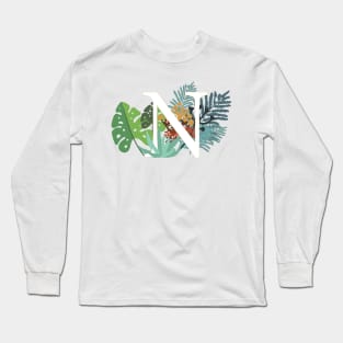 Plant Letter N Long Sleeve T-Shirt